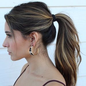 Cheetah Leopard Brown Hoop Earring